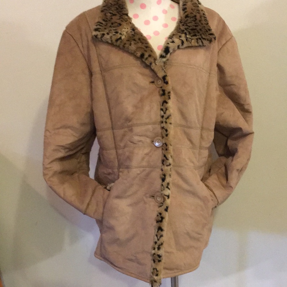Regent Park Faux Suede Womans Coat Size Large Excellent Like NEW Gorgeous Warm - Picture 3 of 8